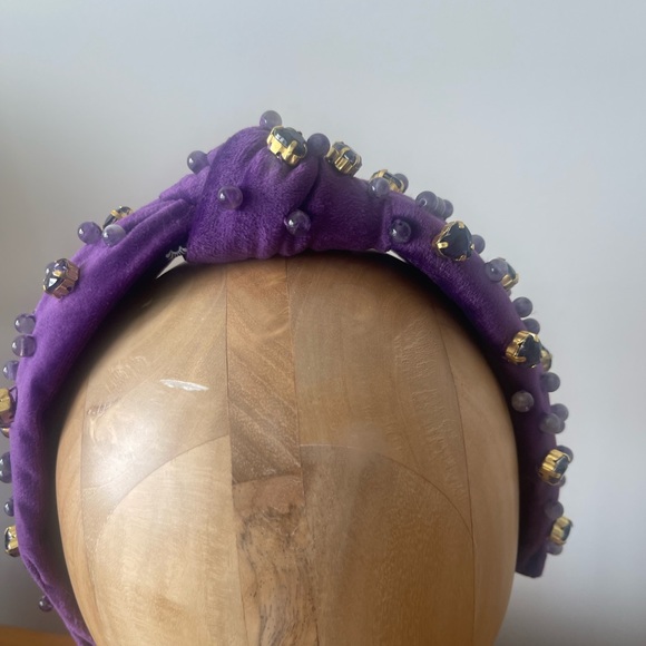 Lele Sadoughi February Amethyst Birthstone Collection Headband Like New - Picture 8 of 11